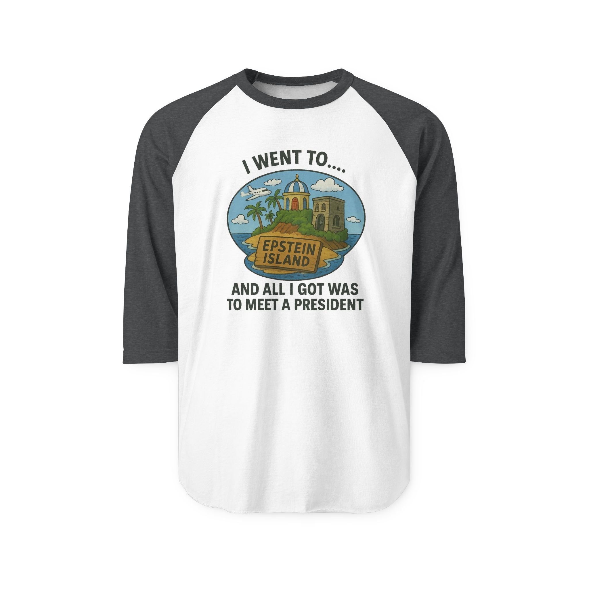 Vintage Raglan Tee – “Met a President” Parody Shirt