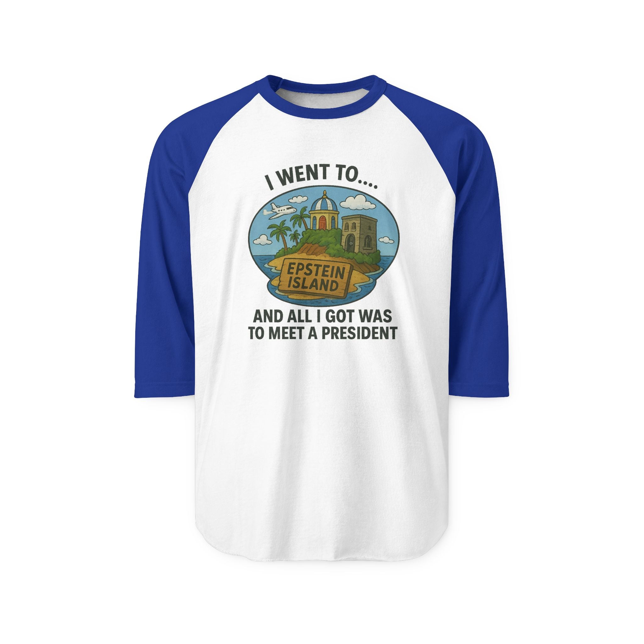 Vintage Raglan Tee – “Met a President” Parody Shirt