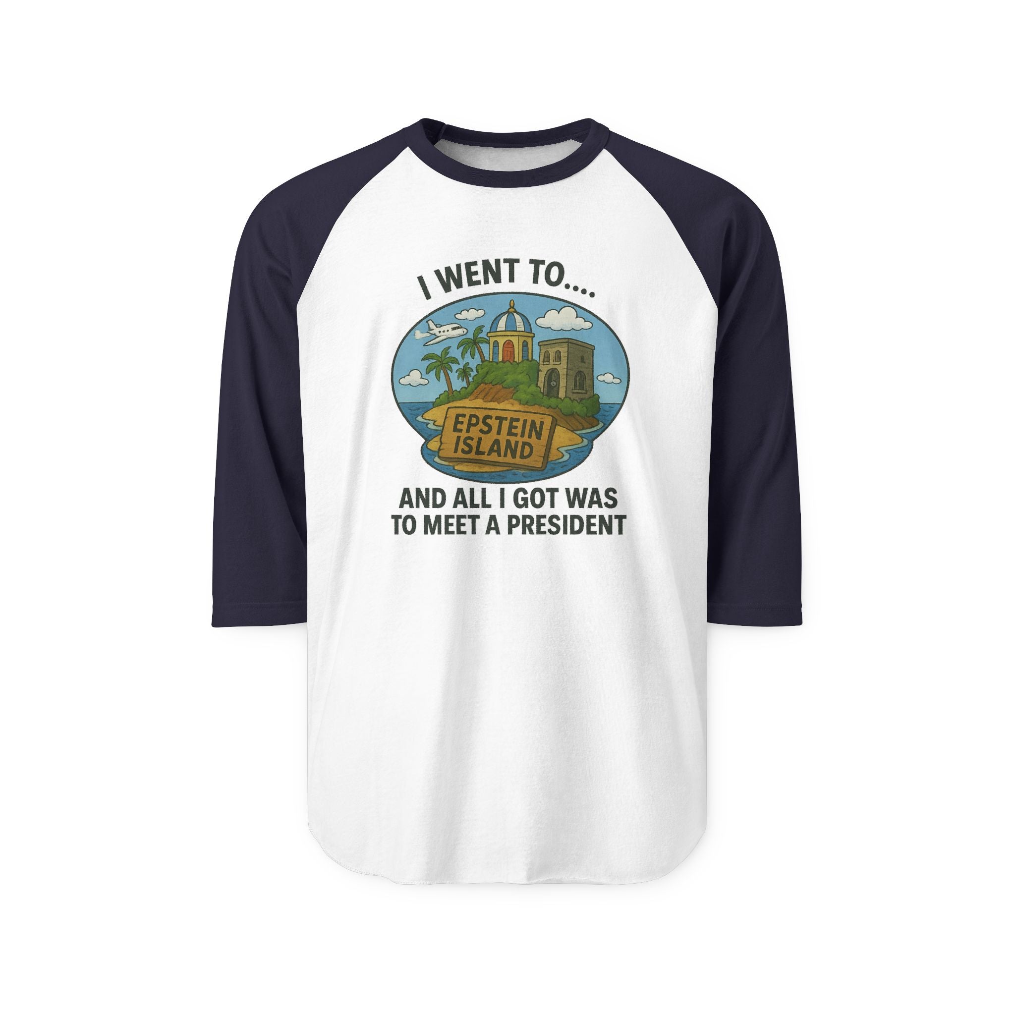 Vintage Raglan Tee – “Met a President” Parody Shirt