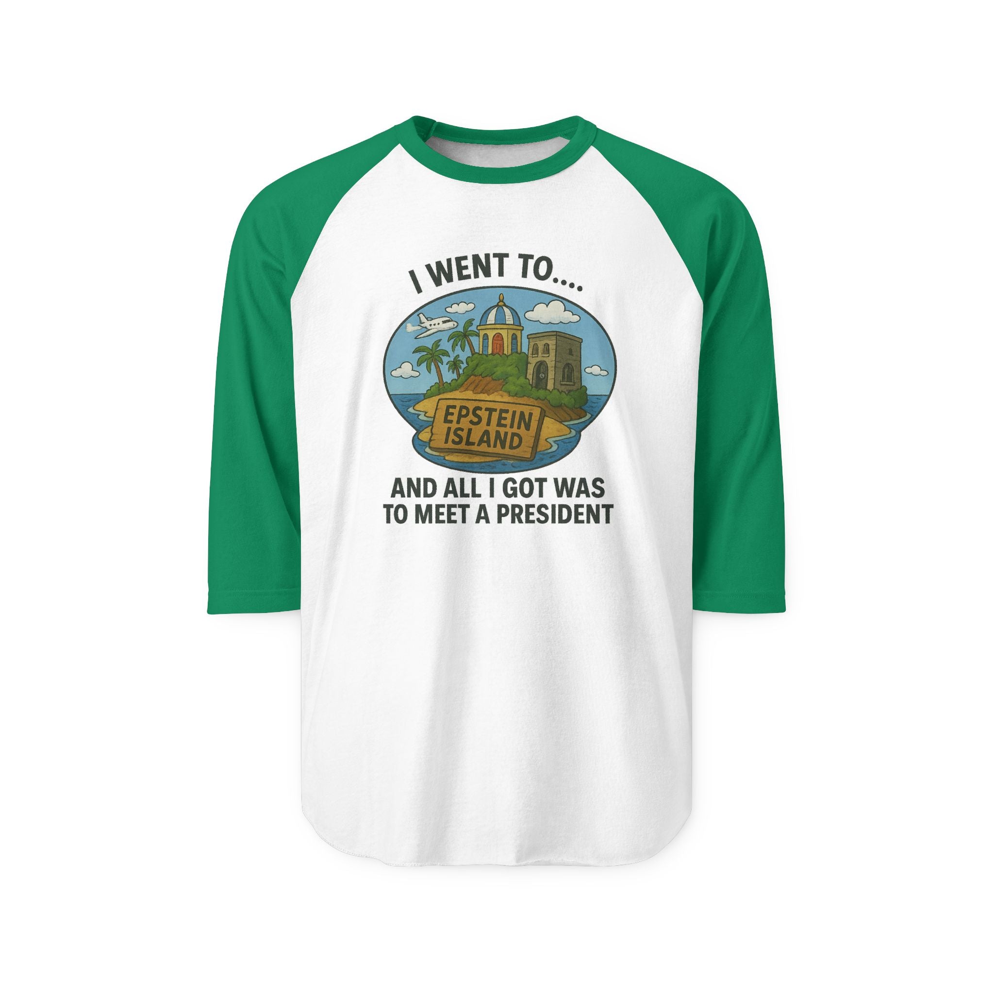 Vintage Raglan Tee – “Met a President” Parody Shirt